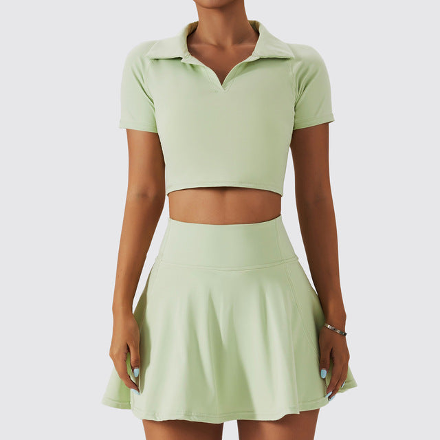 Midnight Doll Pleated Tennis & Gym Set