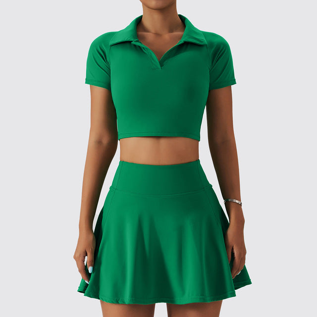 Midnight Doll Pleated Tennis & Gym Set
