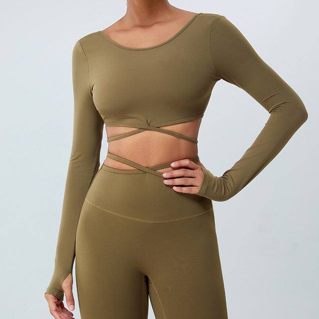 Sculpt Wrap Long Sleeve Top