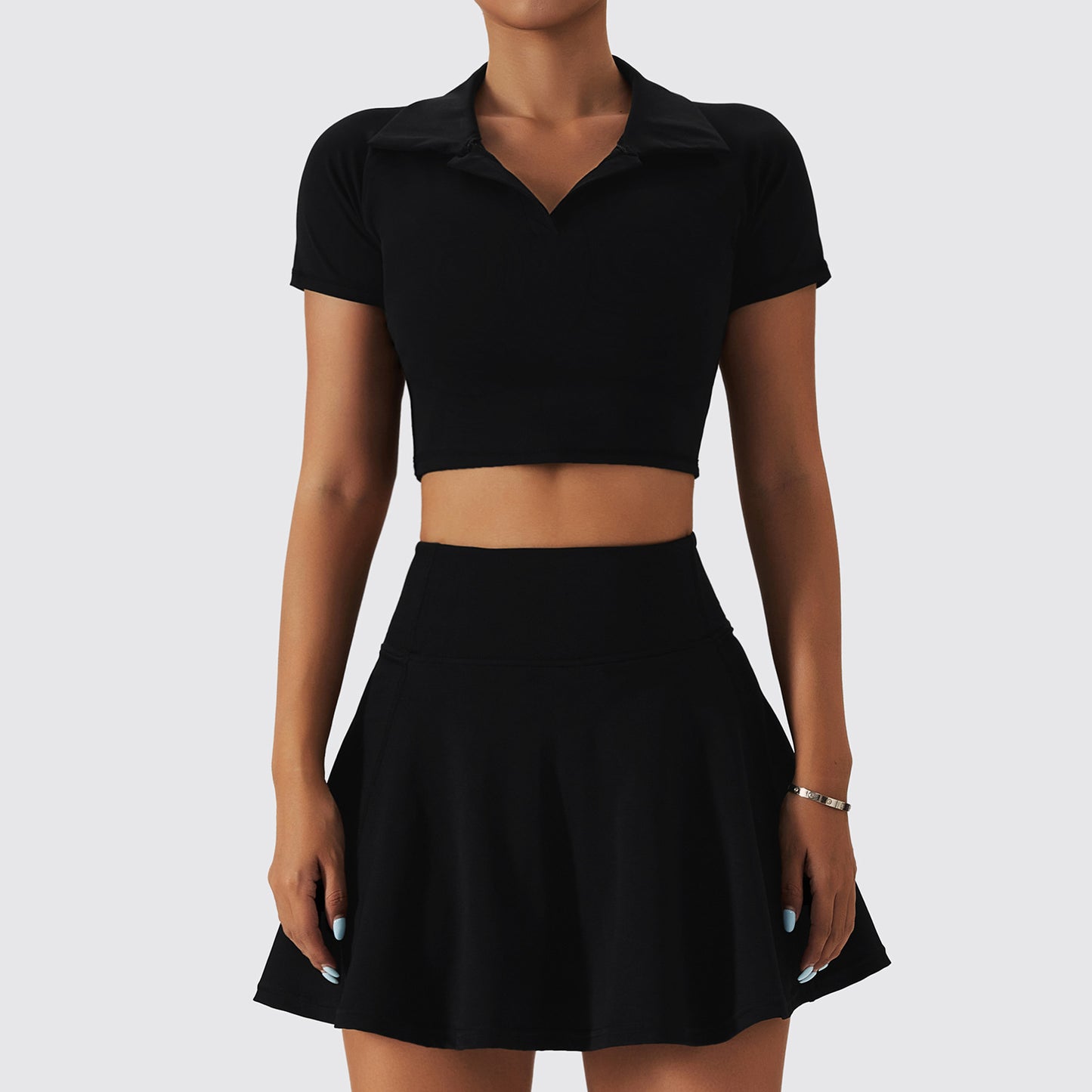 Midnight Doll Pleated Tennis & Gym Set