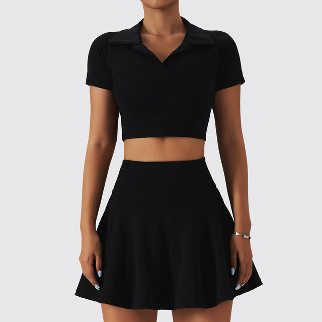 Midnight Doll Pleated Tennis & Gym Set